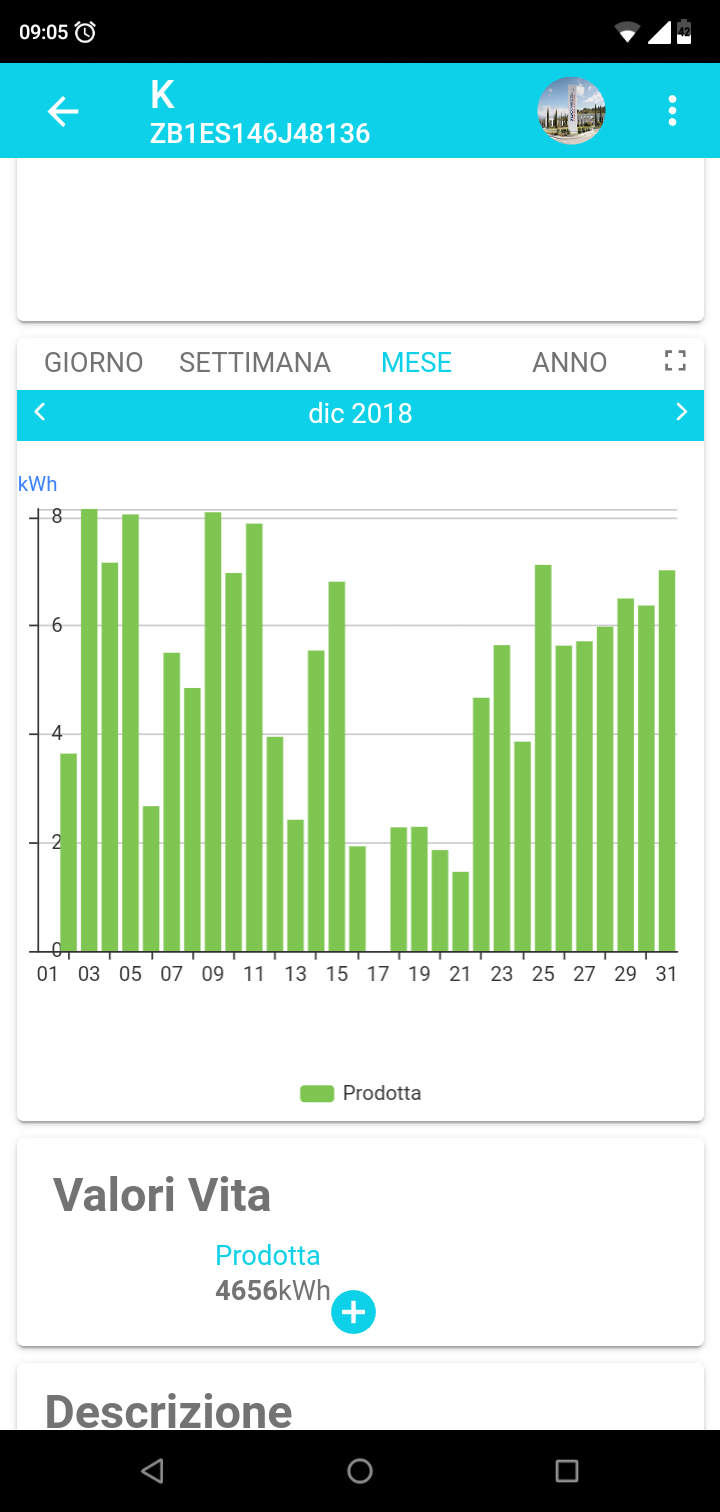 Produzione 4,55 kW Qcells G5 dicembre