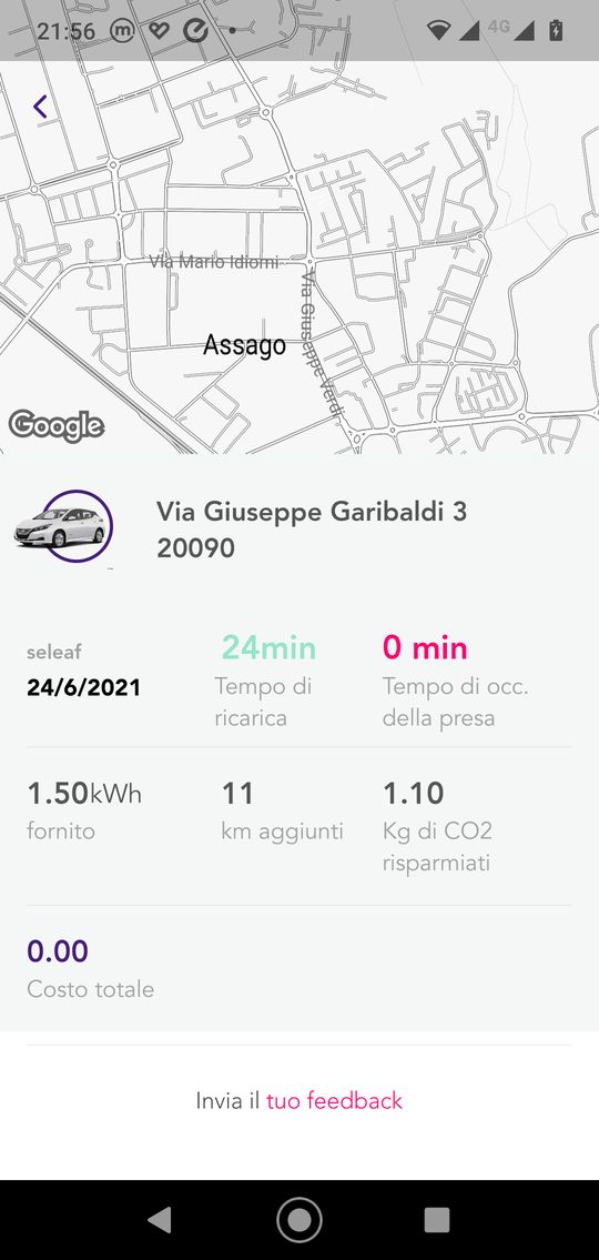 ATTENZIONE: velocità su una fase limitata a 16A, cioè solo 3.4 kW!!!